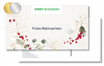 FIRST REISEBÜRO Maxipostkarte mit Heißfolienprägung
