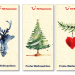 Weihnachtskarte aus Graspapier